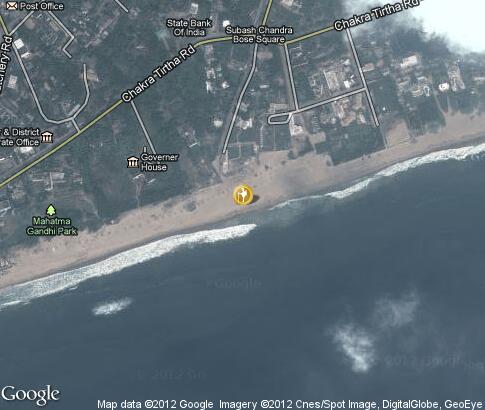 map: Beach in Puri map: Beach in Puri