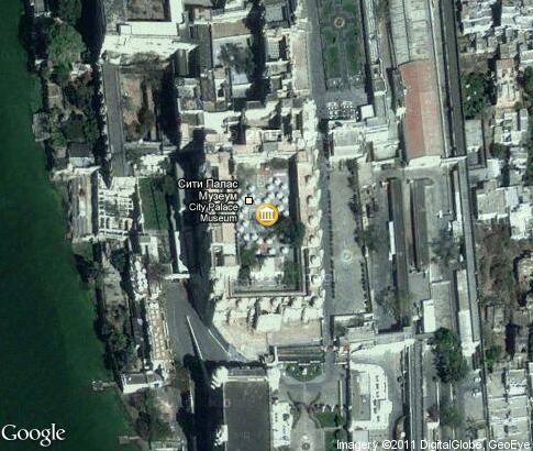 map: City Palace in Udaipur map: City Palace in Udaipur
