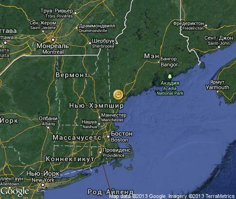 map: Evening New Hampshire map: Evening New Hampshire