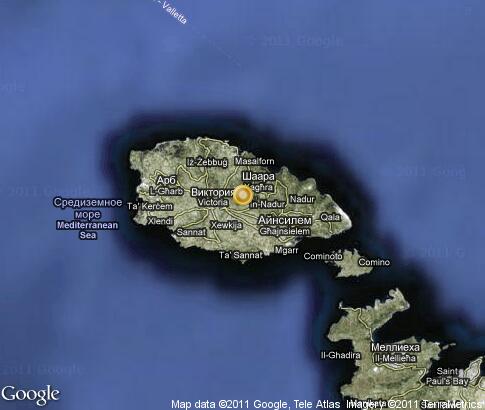 map: Gozo Island map: Gozo Island