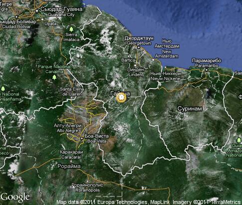 map: Guyana, nature map: Guyana, nature