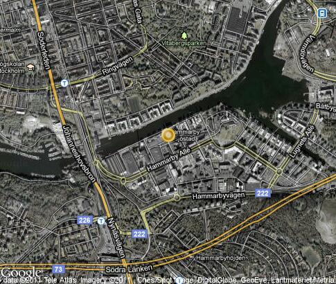 マップ: Hammarby Sjöstad, Stockholm