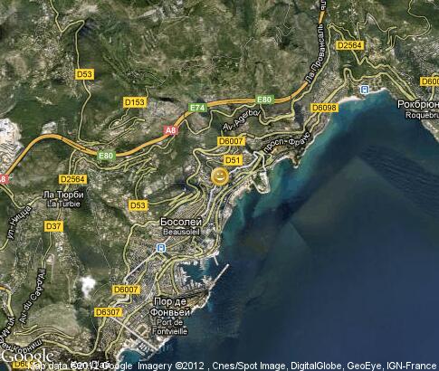 地图: Helicopter trip to Monaco