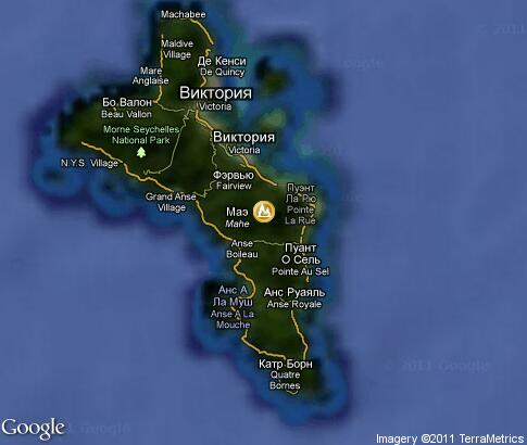 map: Landscapes of Seychelles map: Landscapes of Seychelles