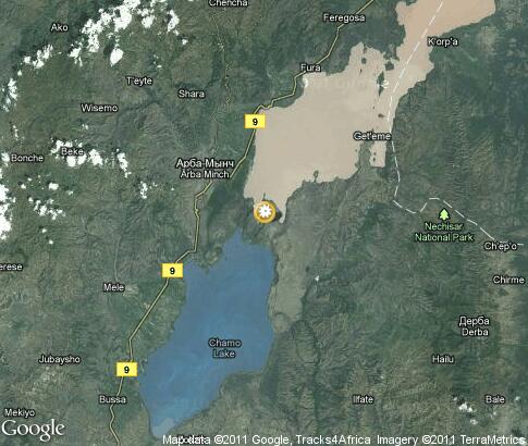 map: Nechisar National Park map: Nechisar National Park