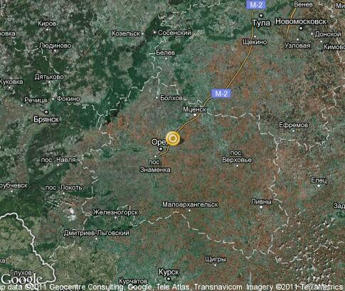 マップ: Orlovskaya Oblast'