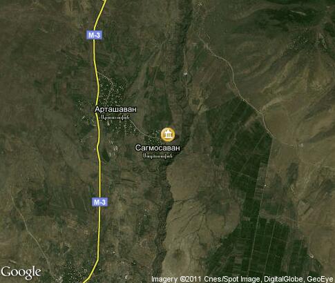 map: Saghmosavank Monastery map: Saghmosavank Monastery