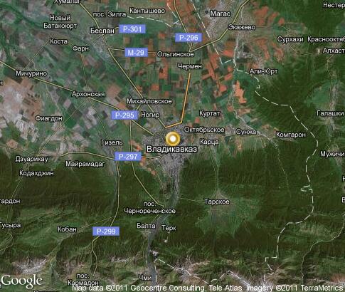 map: Vladikavkaz