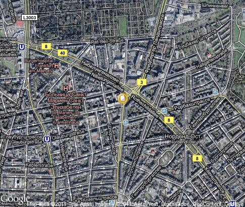 карта: Fachhochschule Frankfurt/Main - University of Applied Sciences