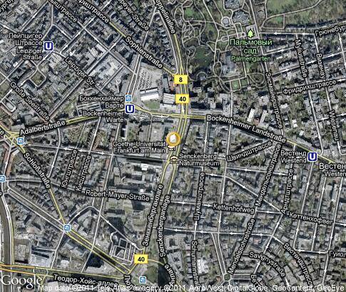 map: Goethe-Universität Frankfurt