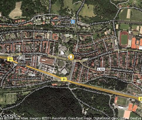 map: Hochschule für Musik Freiburg