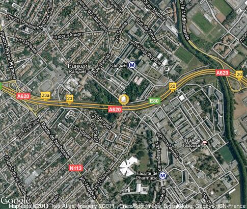 map: Institut National des Sciences Appliquées (INSA Toulouse)