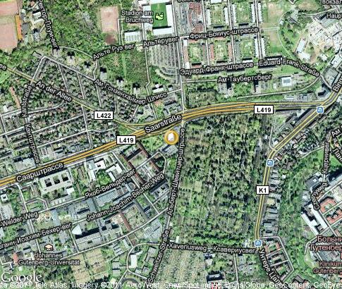 map: Johannes Gutenberg-Universität Mainz (JGU)