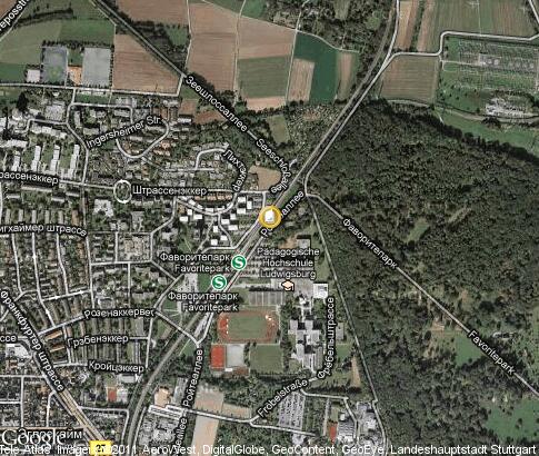 map: Pädagogische Hochschule Ludwigsburg (University of Education)