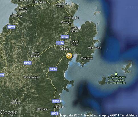 map: Costa Smeralda map: Costa Smeralda