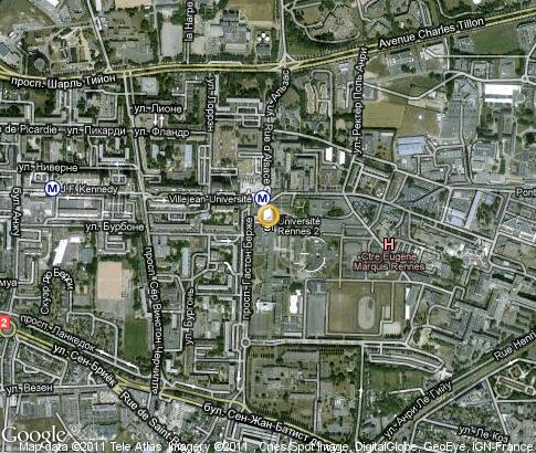 マップ: Université Rennes 2 Haute Bretagne