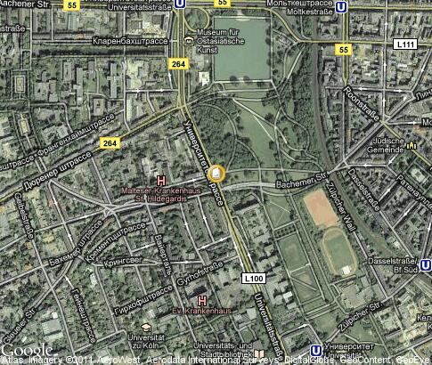 map: Universität zu Köln