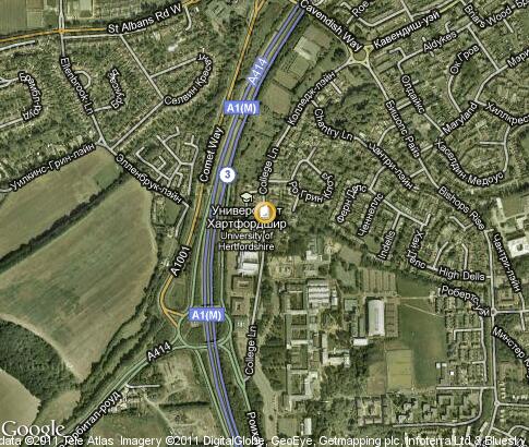 карта: University of Hertfordshire карта: University of Hertfordshire