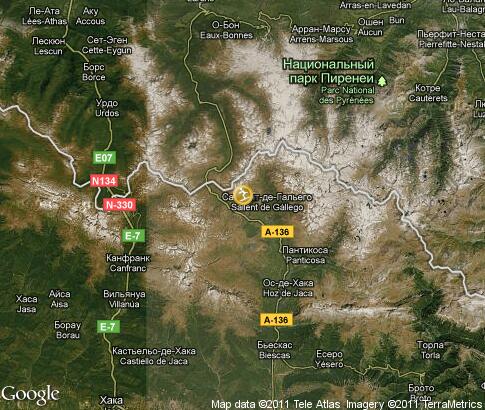 map: Winter resort in Aragon map: Winter resort in Aragon