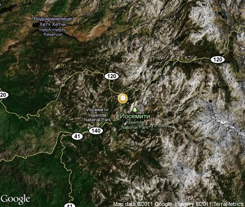 map: Yosemite National Park map: Yosemite National Park